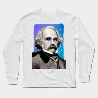 American Novelist Nathaniel Hawthorne illustration Long Sleeve T-Shirt